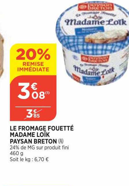 le fromage fouetté madame loïk paysan breton