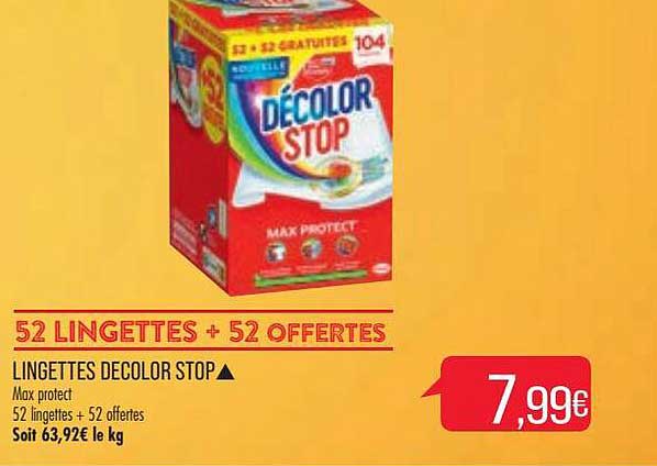 lingettes decolor stop