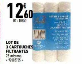 lot de 3 cartouches filtrantes