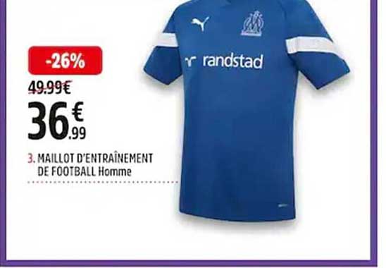 maillot d'entraînement de football homme randstad