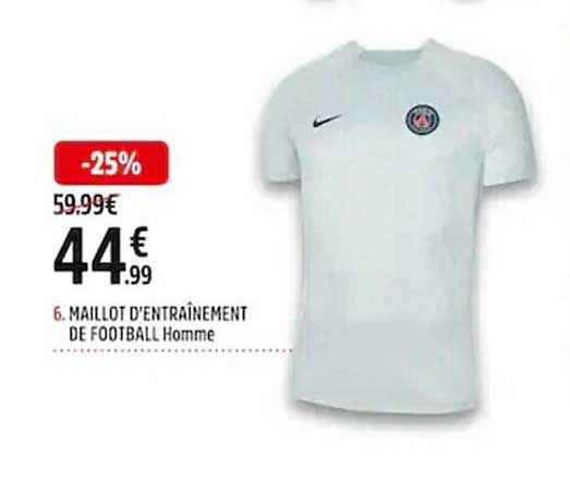 maillot d'entraînement de football homme