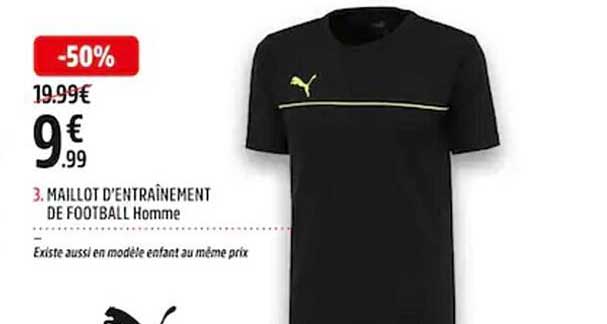 maillot d'entraînement de football homme