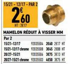 mamelon réduit à viser mm