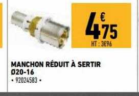 manchon réduit à servir