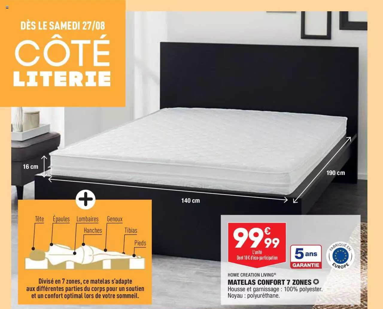 matelas confort 7 zones