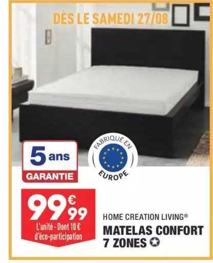matelas confort 7 zones