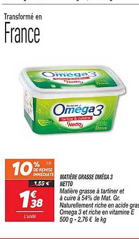 matière grasse oméga 3 netto