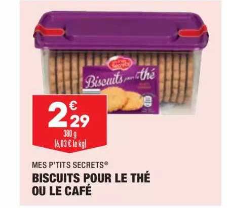 mes 'tits secrets® biscuits pour le thé ou le café