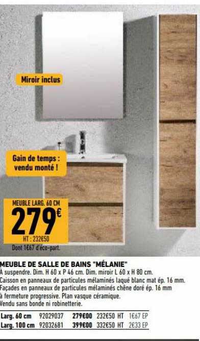 meuble de salle de bains "mélanie"