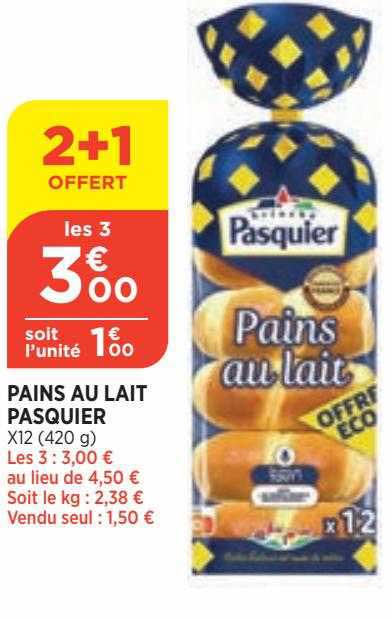 pans au lait pasquier