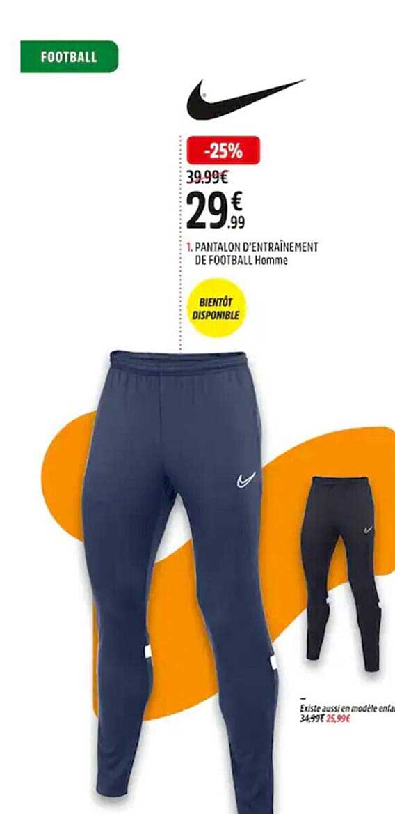 pantalon d'entrainement de football homme nike