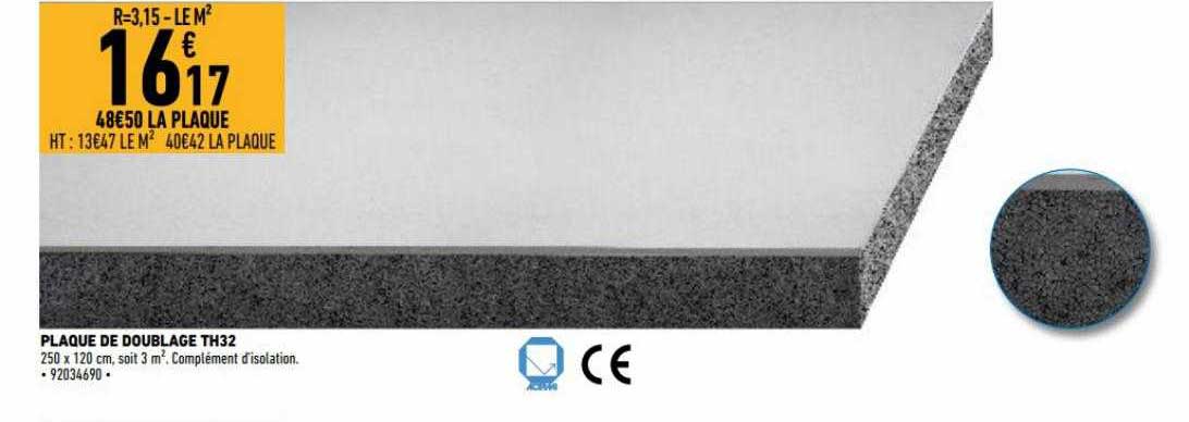 plaque de doublage th32
