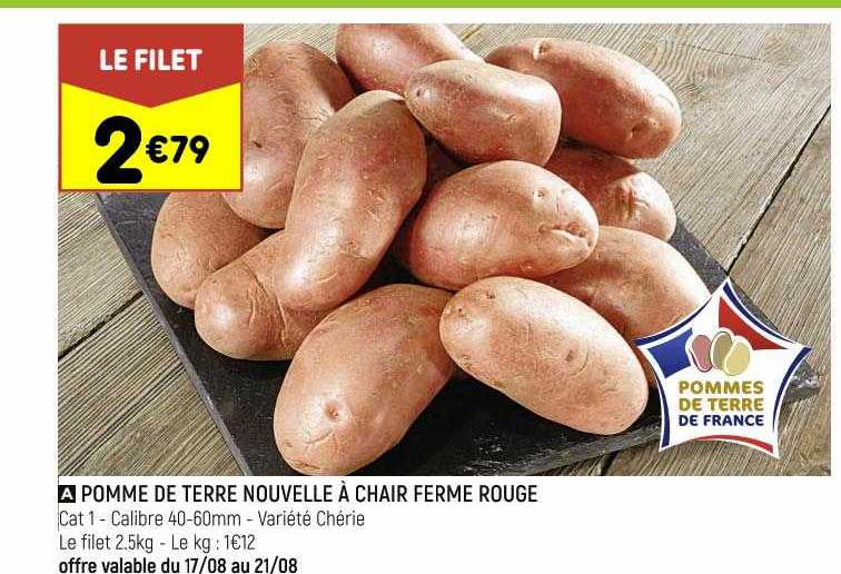 pomme de terre nouvelle à chair ferme rouge