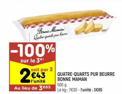 quatre-quarts pur beurre bonne maman