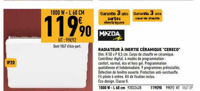 Radiateur à Inertie Céramique "cereco"