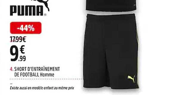 short d'entraînement de football homme puma