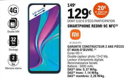 smarthphone redmi 9c nfc xiaomi