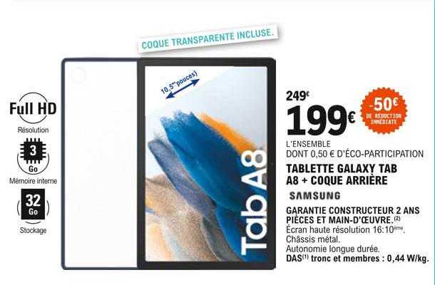 Tablette Galaxy Tab Ab+ Coque Arrière Samsung