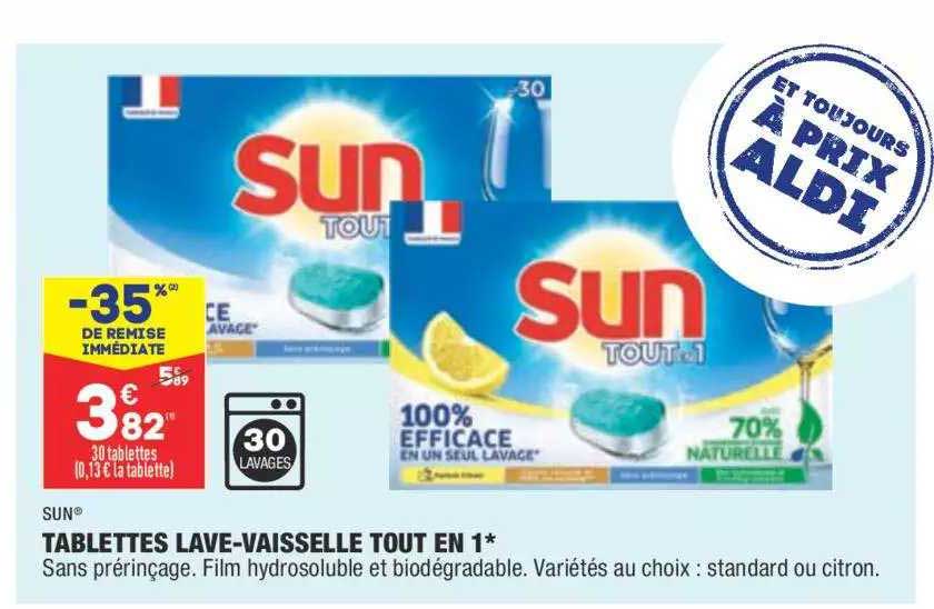 tablettes lave-vaisselle tut en 1*