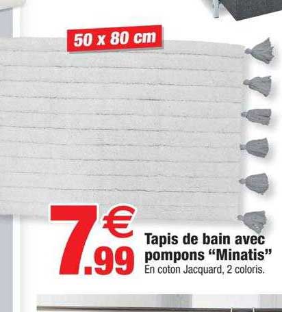 Tapis De Bain Avec Pompons "minatis"