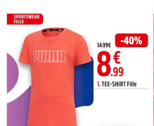 tee-shirt fille puma