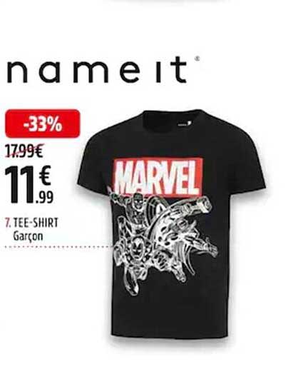 tee-shirt garçon marvel