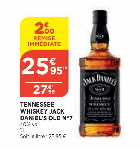 tennessee whiskey jack daniel's old n°7