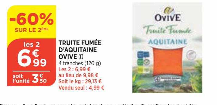 truite fumée d'aquitaine ovive