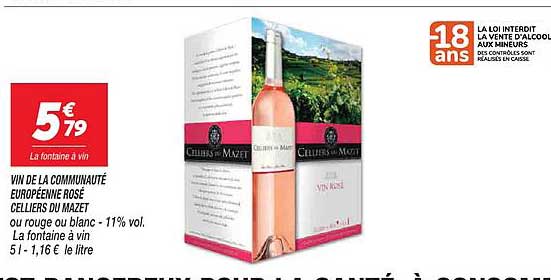 vin de la communauté européene rosé