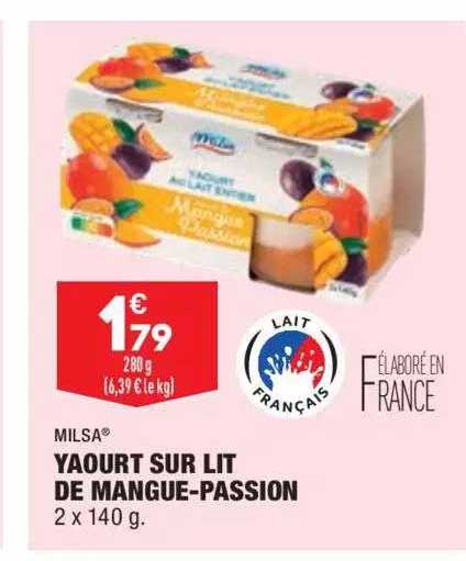 yaourt dur lit de mangue-passion