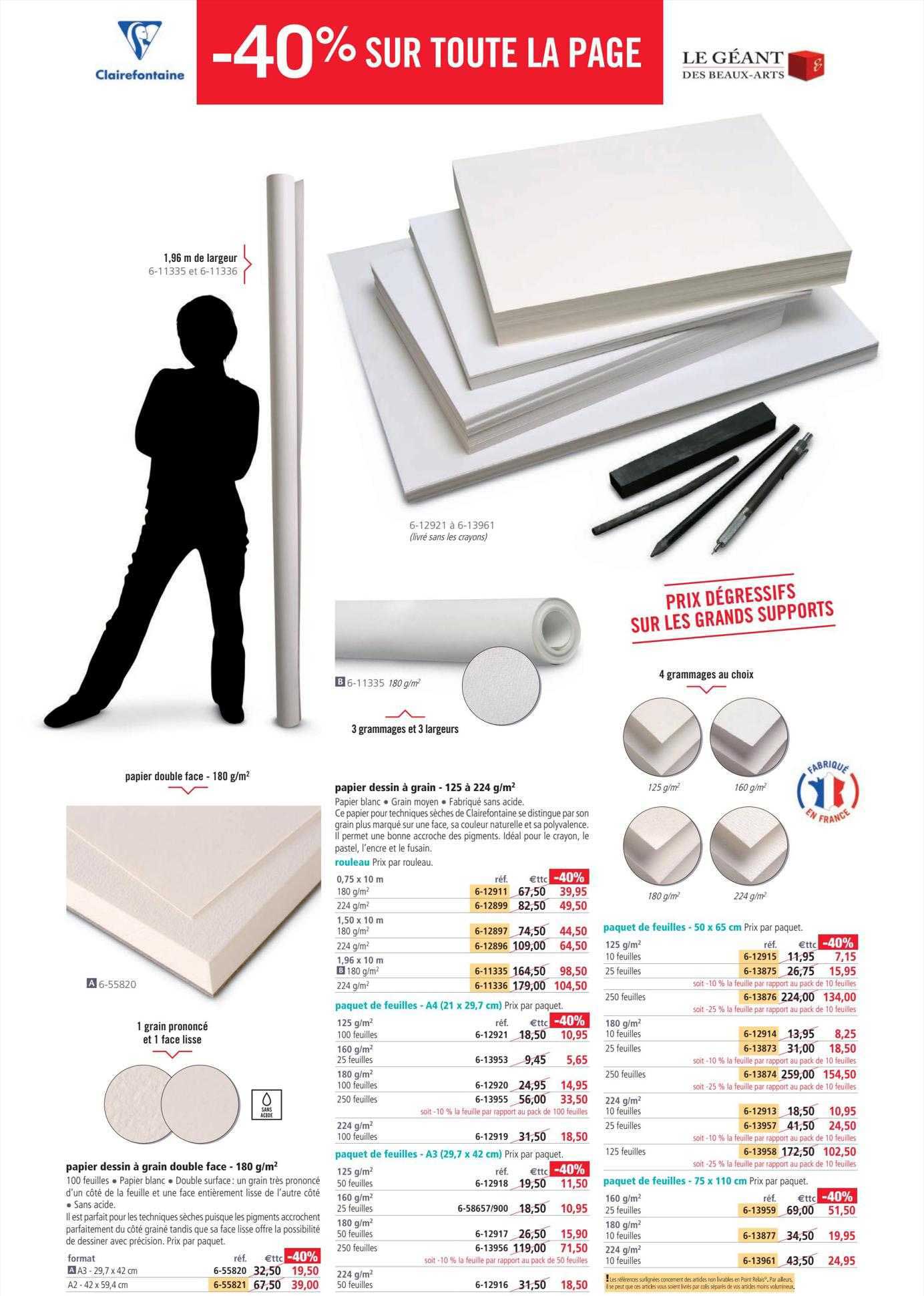 Papier Dessin à Grain Double Face, Papier Dessin à Grain