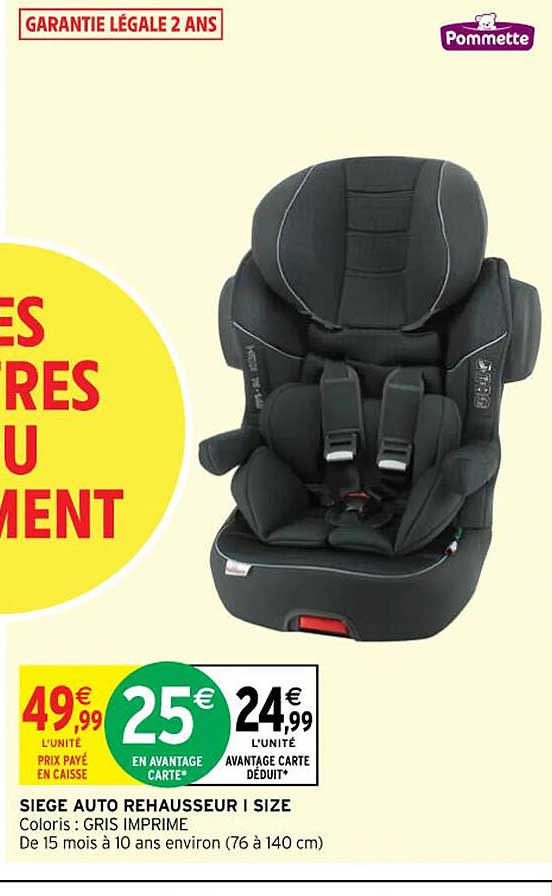 siège auto rehausseur i size pommette