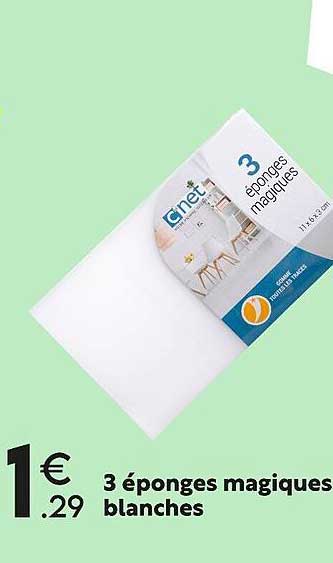 3 éponges magiques blanches