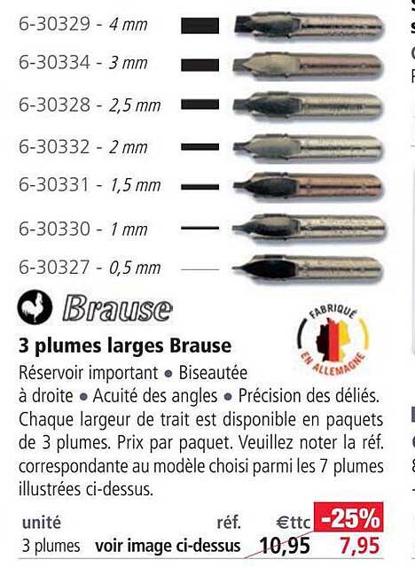 3 plumes larges brause