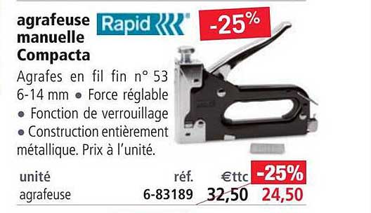 agrafeuse manuelle compacta rapid