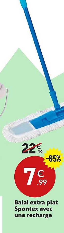 balai extra plat spontex avec une recharge