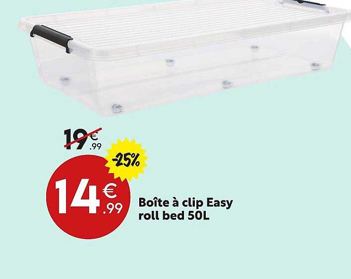 boîte à clip easy roll bed 50l