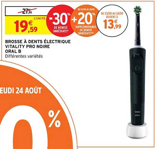 brosse à dents électrique vitality pro noire oral b