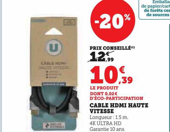câble hdmi haute vitesse