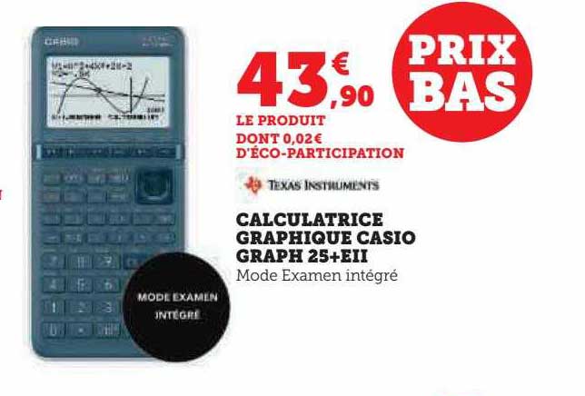 calculatrice graphique casio graph 25+eII