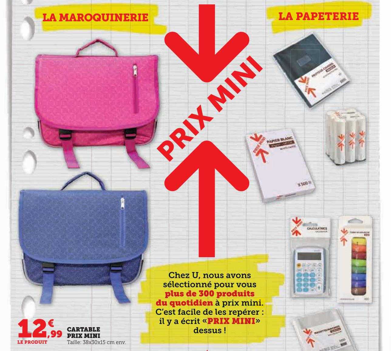 cartable prix mini
