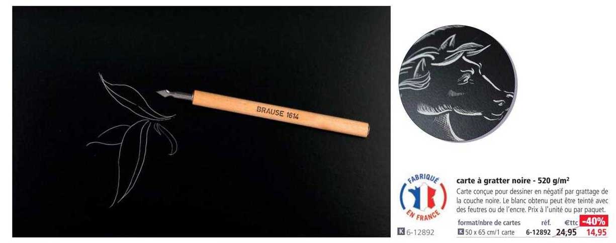 carte à gratter noire
