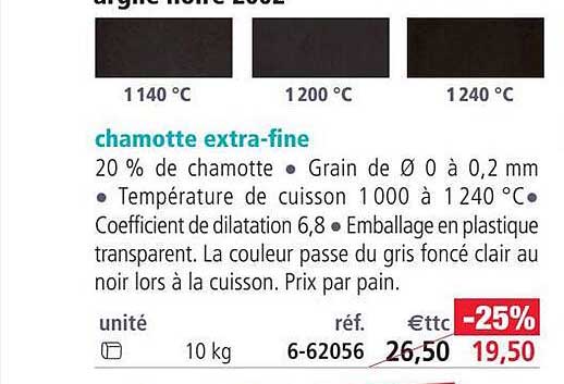 chamotte extra-fine
