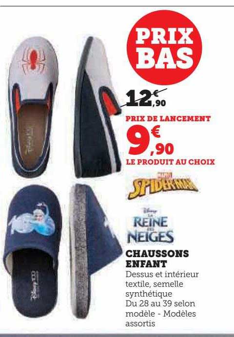 chaussons enfant la reine des neiges