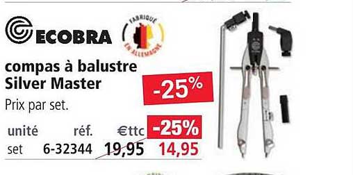 compas à balustre silver master écobra
