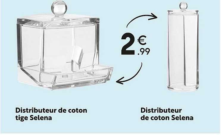 distributeur de coton tige selena, distributeur de coton selena