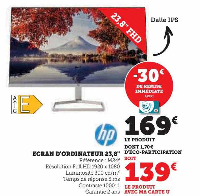 écran D'ordinateur 23,8" Hp
