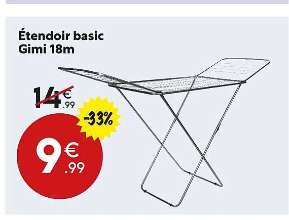 étendoir basic gimi 18m