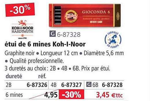 étui de 6 mines koh-l-noor