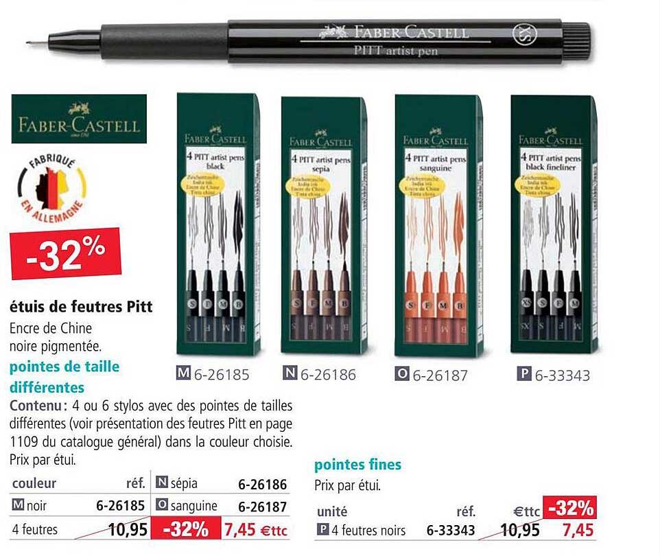 étuis de feutres pitt